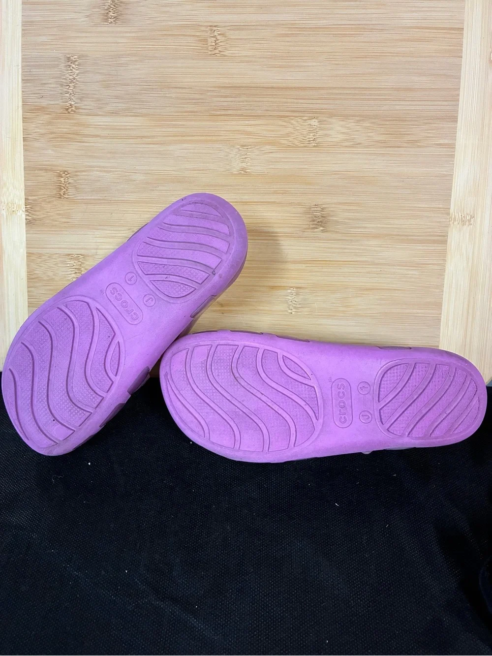 CROCS lavender Jelly Fisherman Sandals - Size 1
